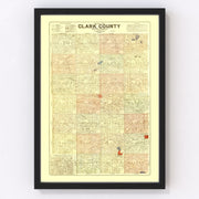Clark County Vintage Map 1900