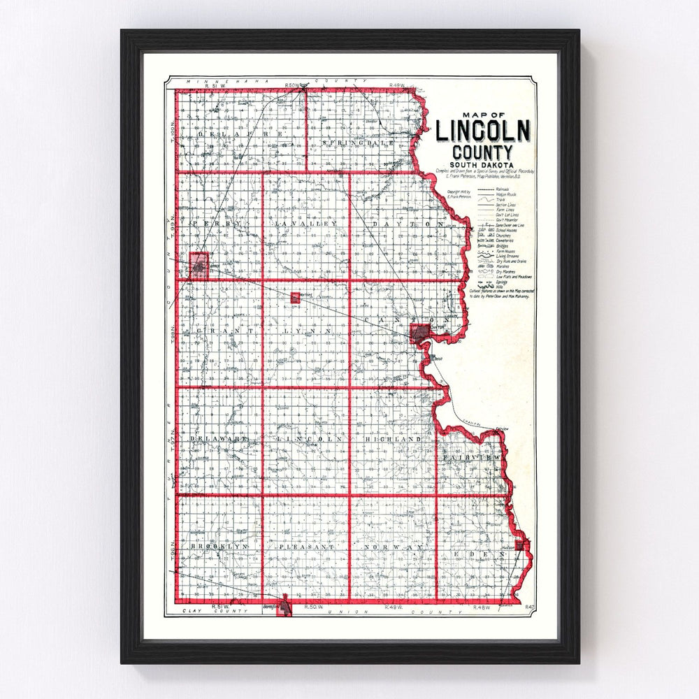 Lincoln County Vintage Map 1904