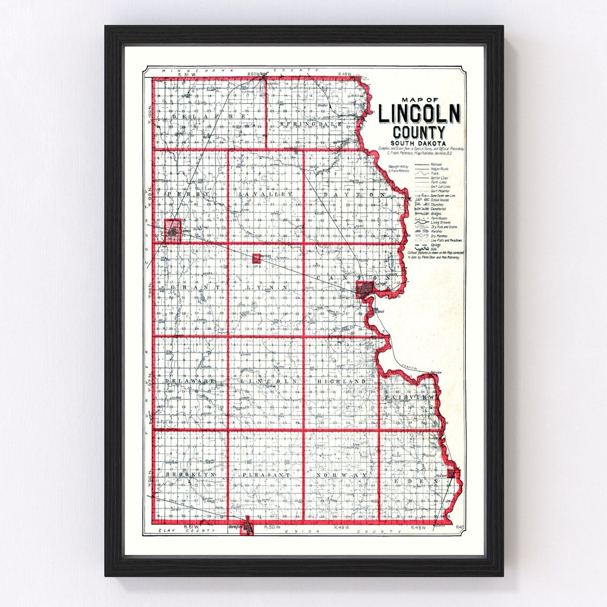 Lincoln County Vintage Map 1904