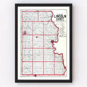 Lincoln County Vintage Map 1904
