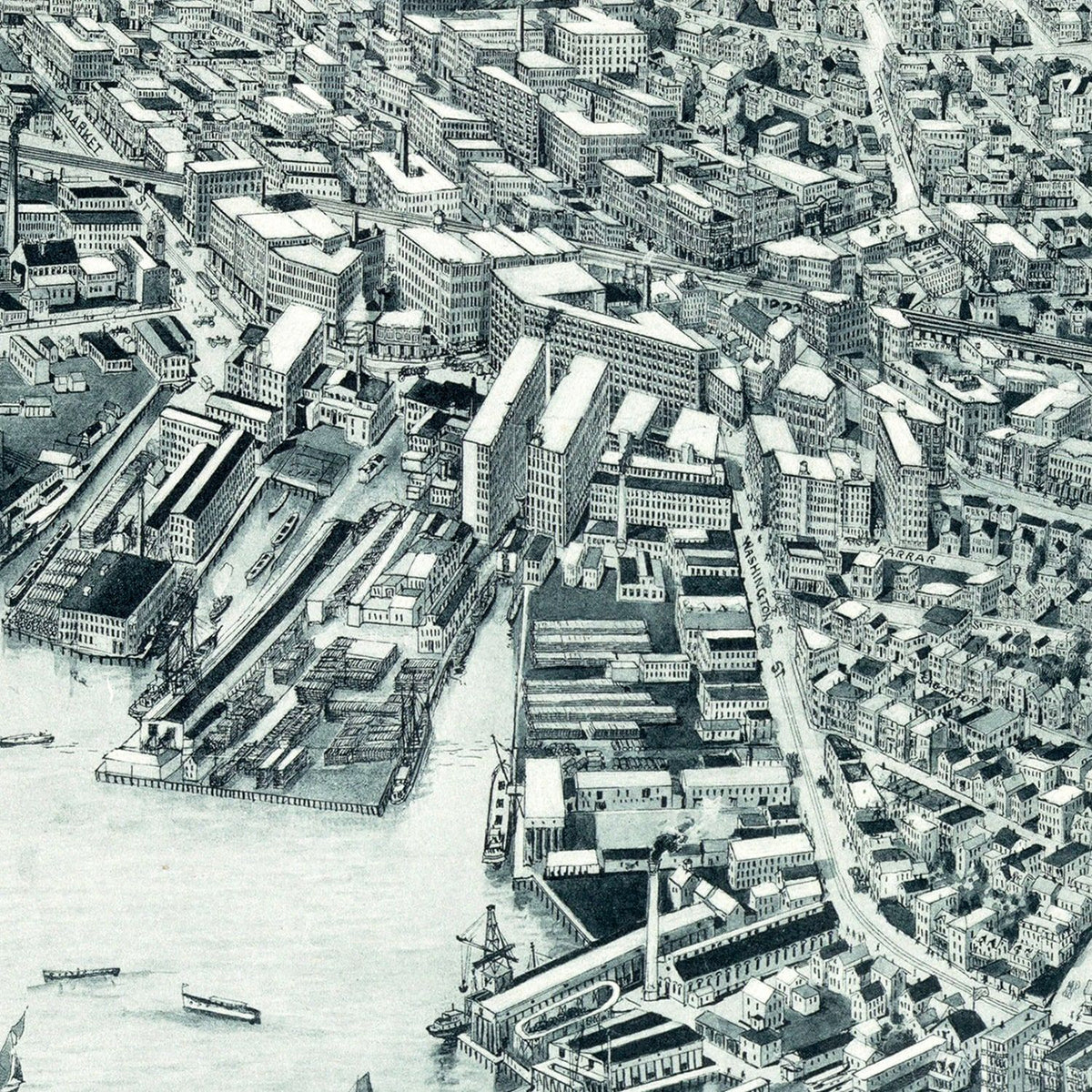 Restored historic details from the 1916 city map of Lynn, Massachusetts