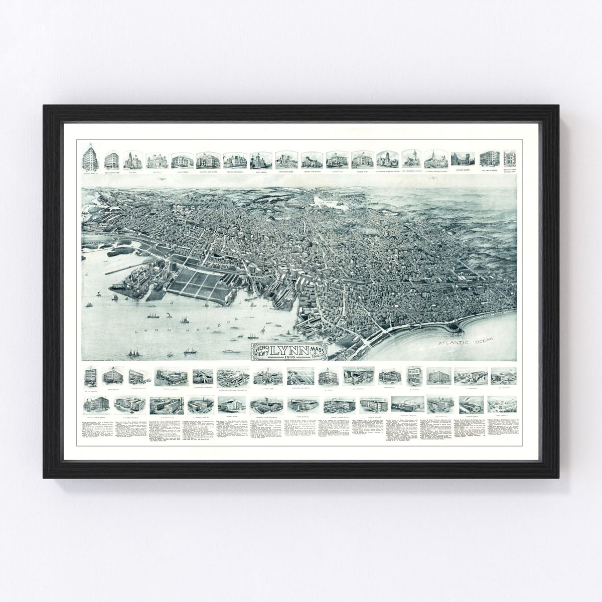 Lynn Vintage Map 1916