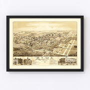 Alma Vintage Map 1885