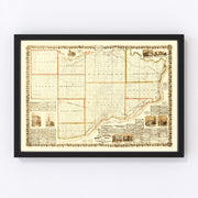 Scott County Vintage Map 1860