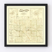 Jasper County Vintage Map 1871