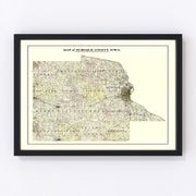 Dubuque County Vintage Map 1900