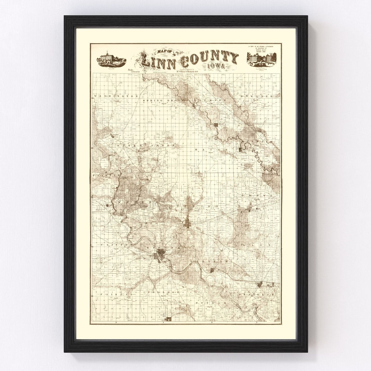 Linn County Vintage Map 1949