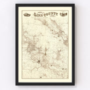 Linn County Vintage Map 1949