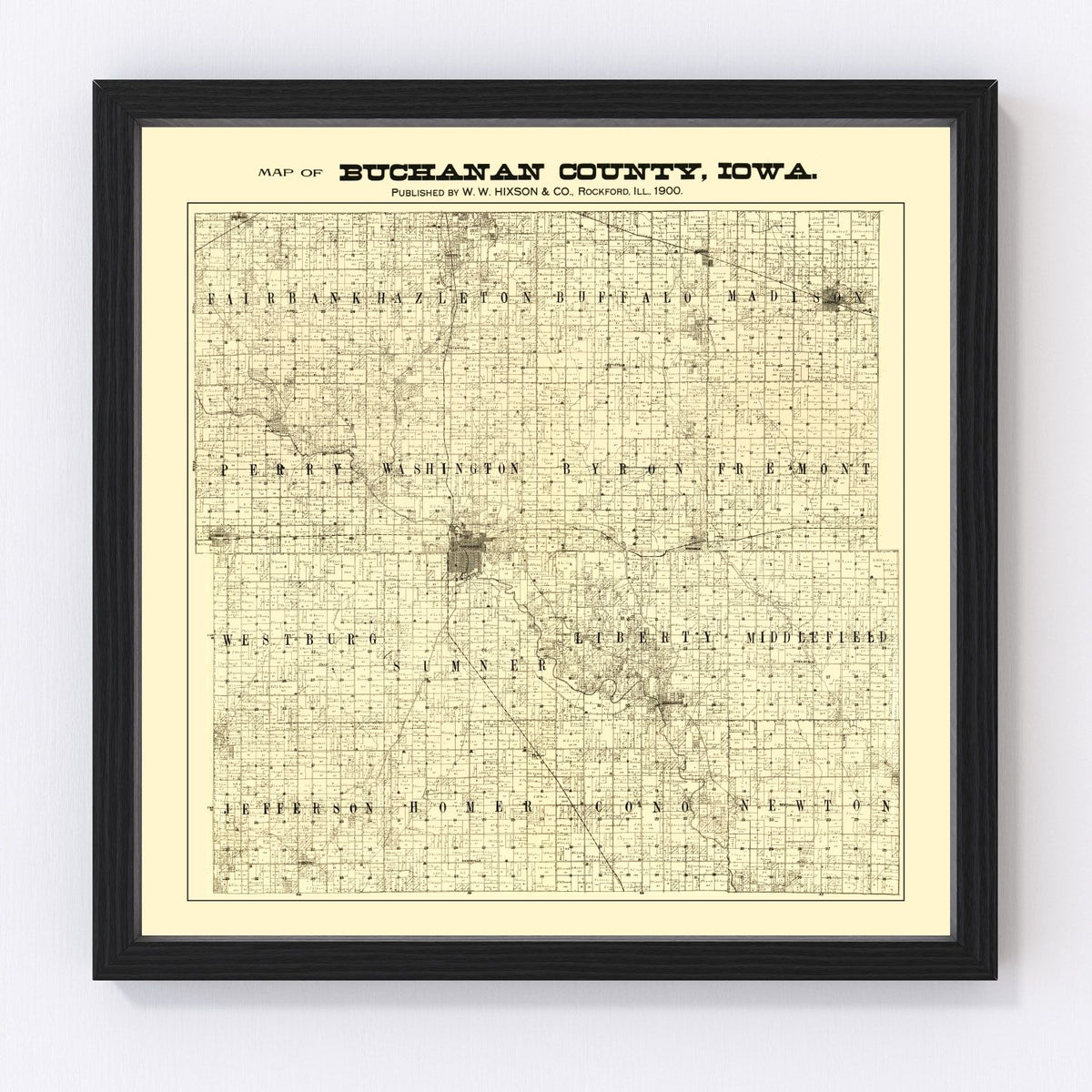Buchanan County Vintage Map 1900