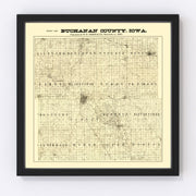 Buchanan County Vintage Map 1900