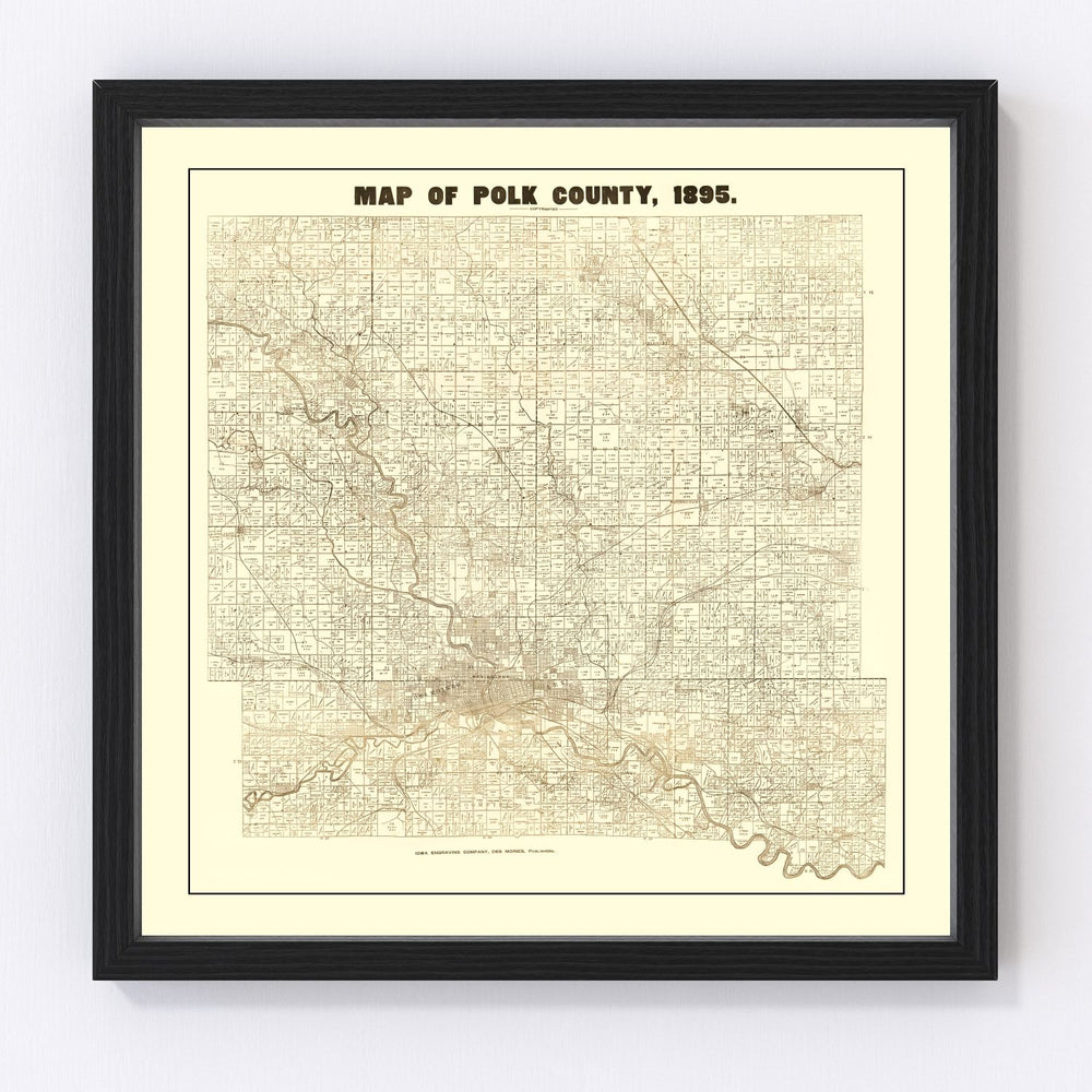 Pok County Vintage Map 1895