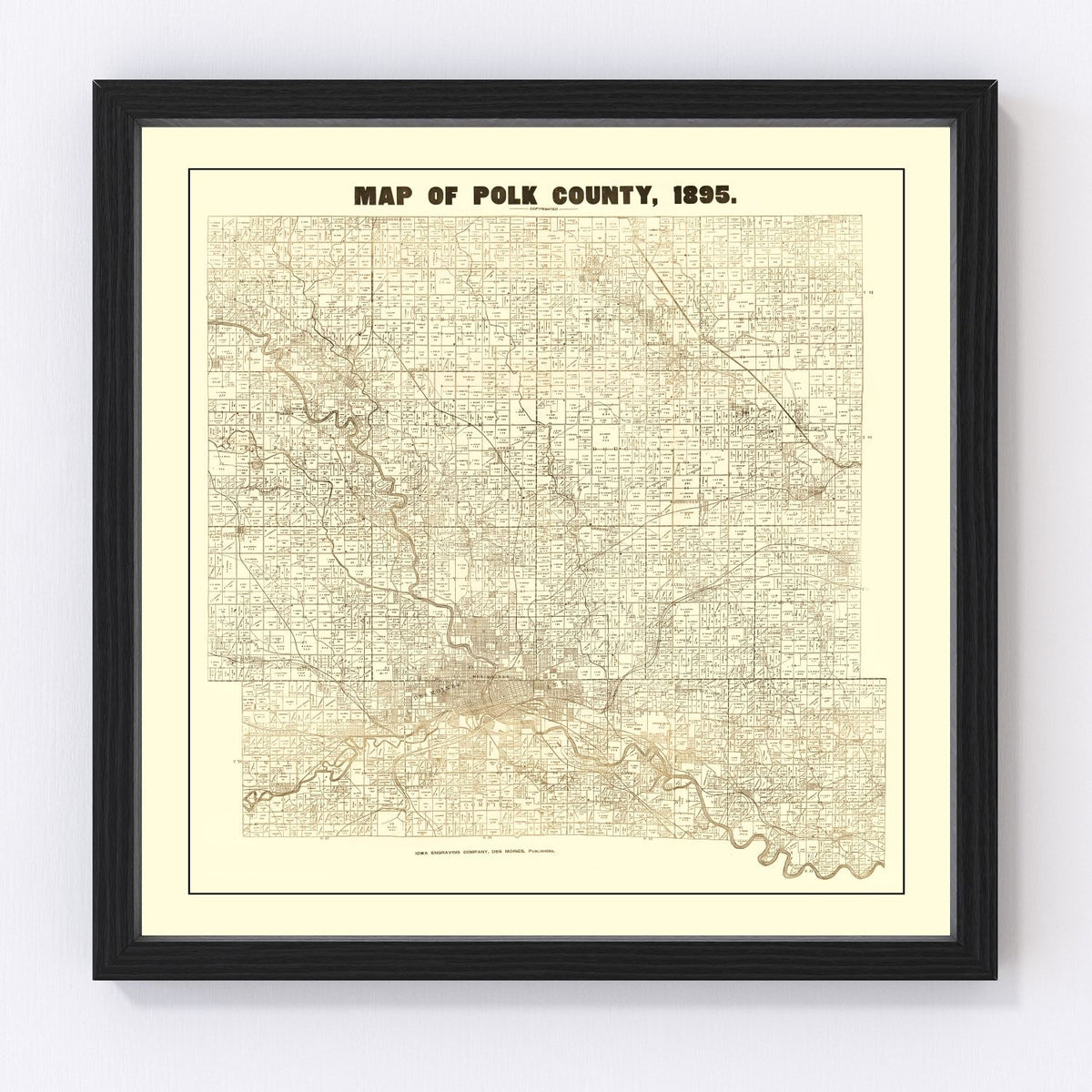 Pok County Vintage Map 1895