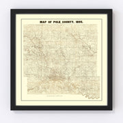 Pok County Vintage Map 1895
