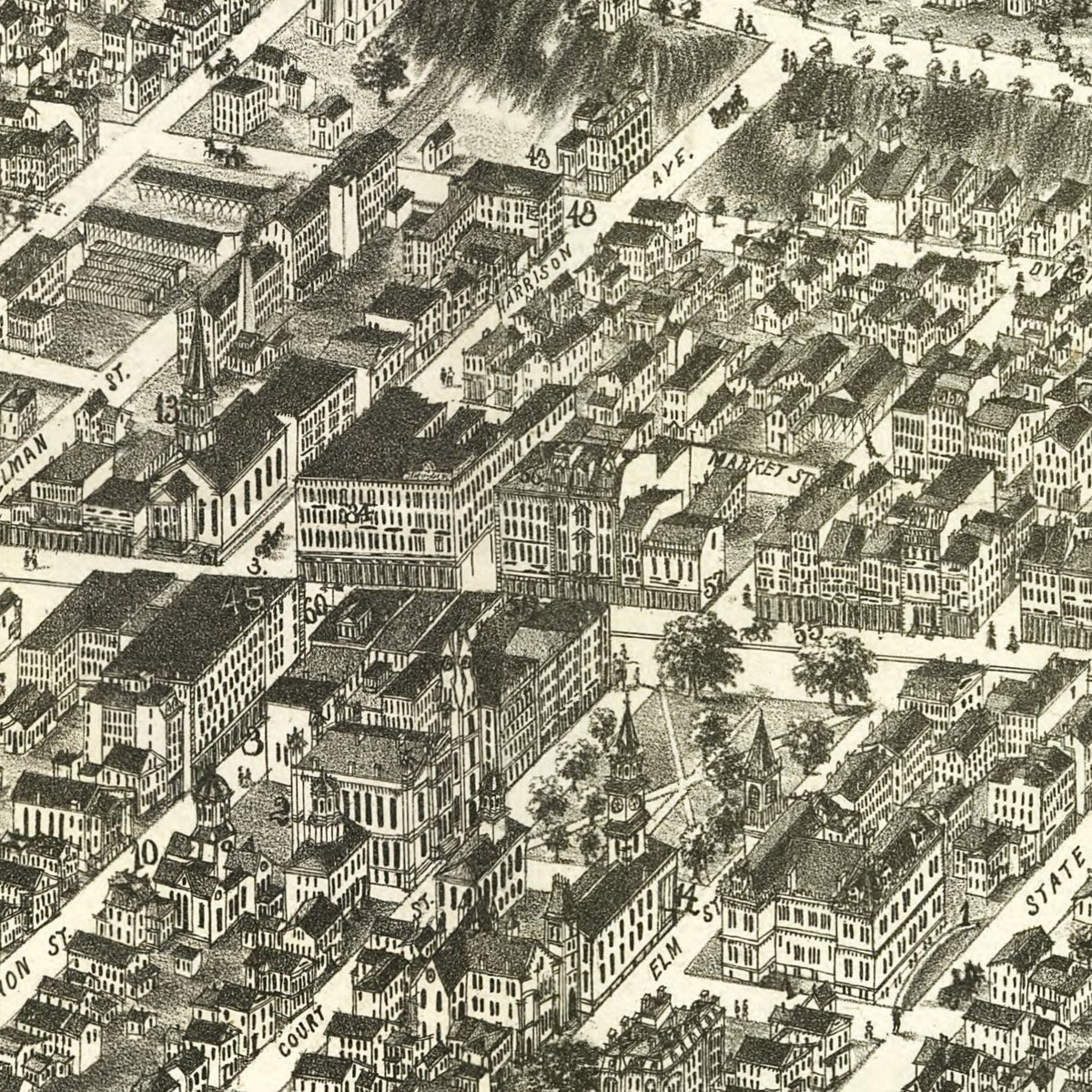 Vintage Springfield Massachusetts Maps