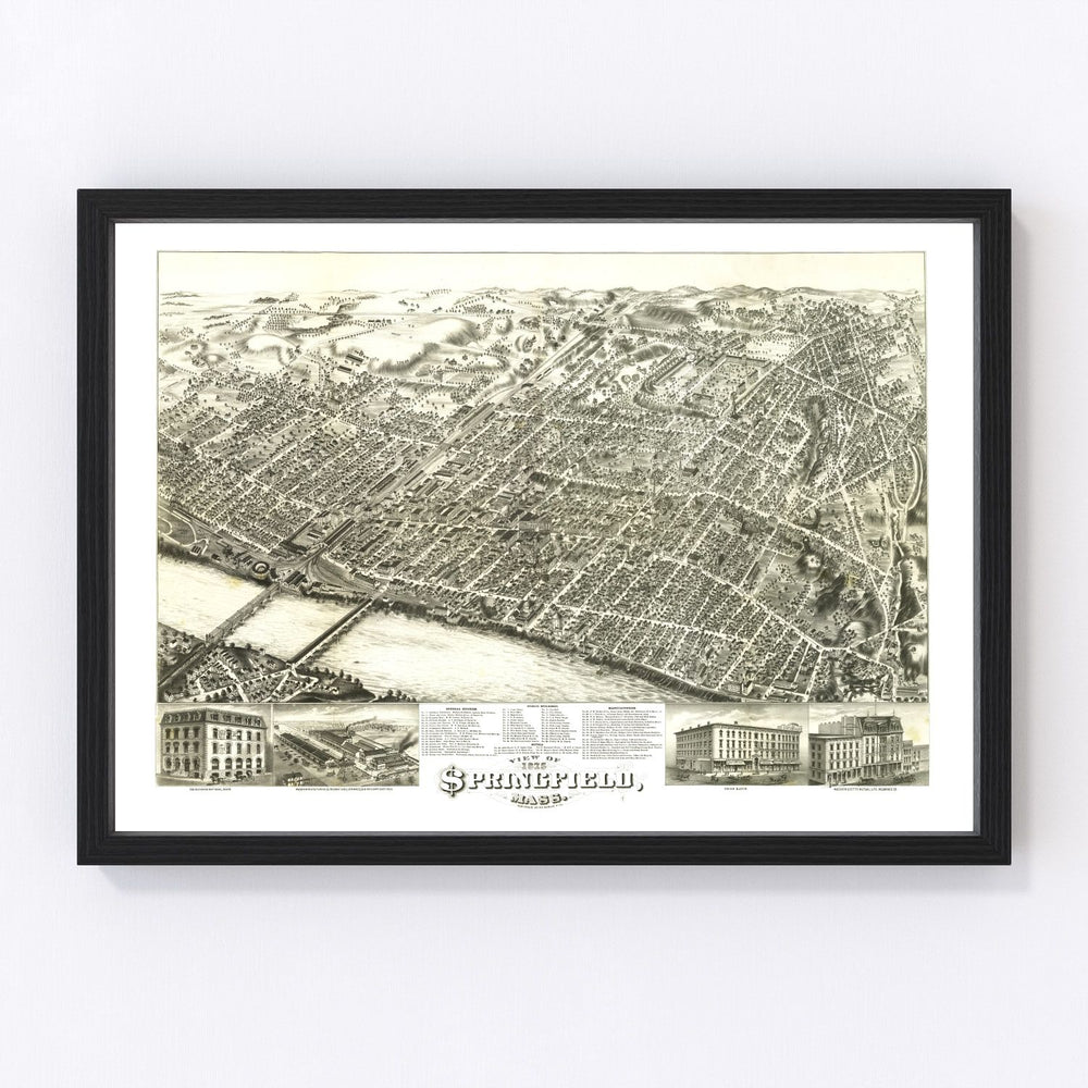 Springfield Vintage Map 1875