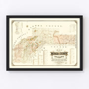 Nevada County Vintage Map 1880