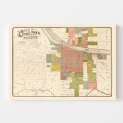 Vintage Map of Little Rock, Arkansas 1888
