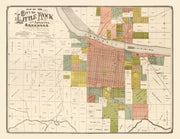 Vintage Map of Little Rock, Arkansas 1888
