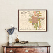 Vintage Map of Little Rock, Arkansas 1888