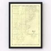 Mississippi County Vintage Map 1898