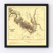 Grand Canyon Vintage Map 1904