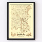 Madison County Vintage Map 1875