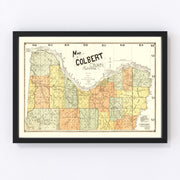 Colbert County Vintage Map 1896