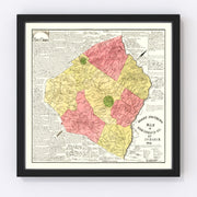 Hart County Vintage Map 1889