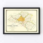 Clarke County Vintage Map 1893
