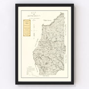 Coffee County Vintage Map 1891