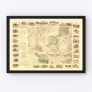 McHenry County Vintage Map 1862
