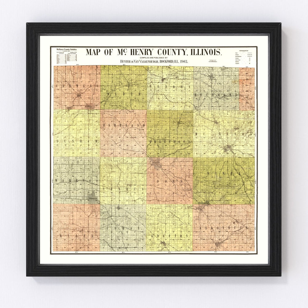 McHenry County Vintage Map 1903