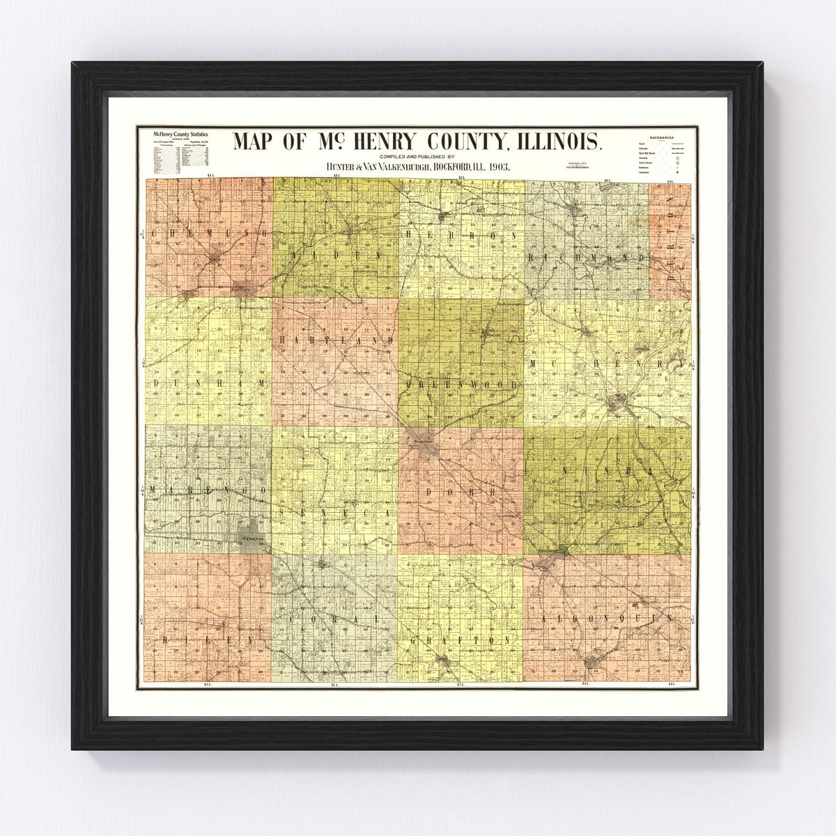 McHenry County Vintage Map 1903