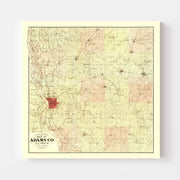 map of Adams County