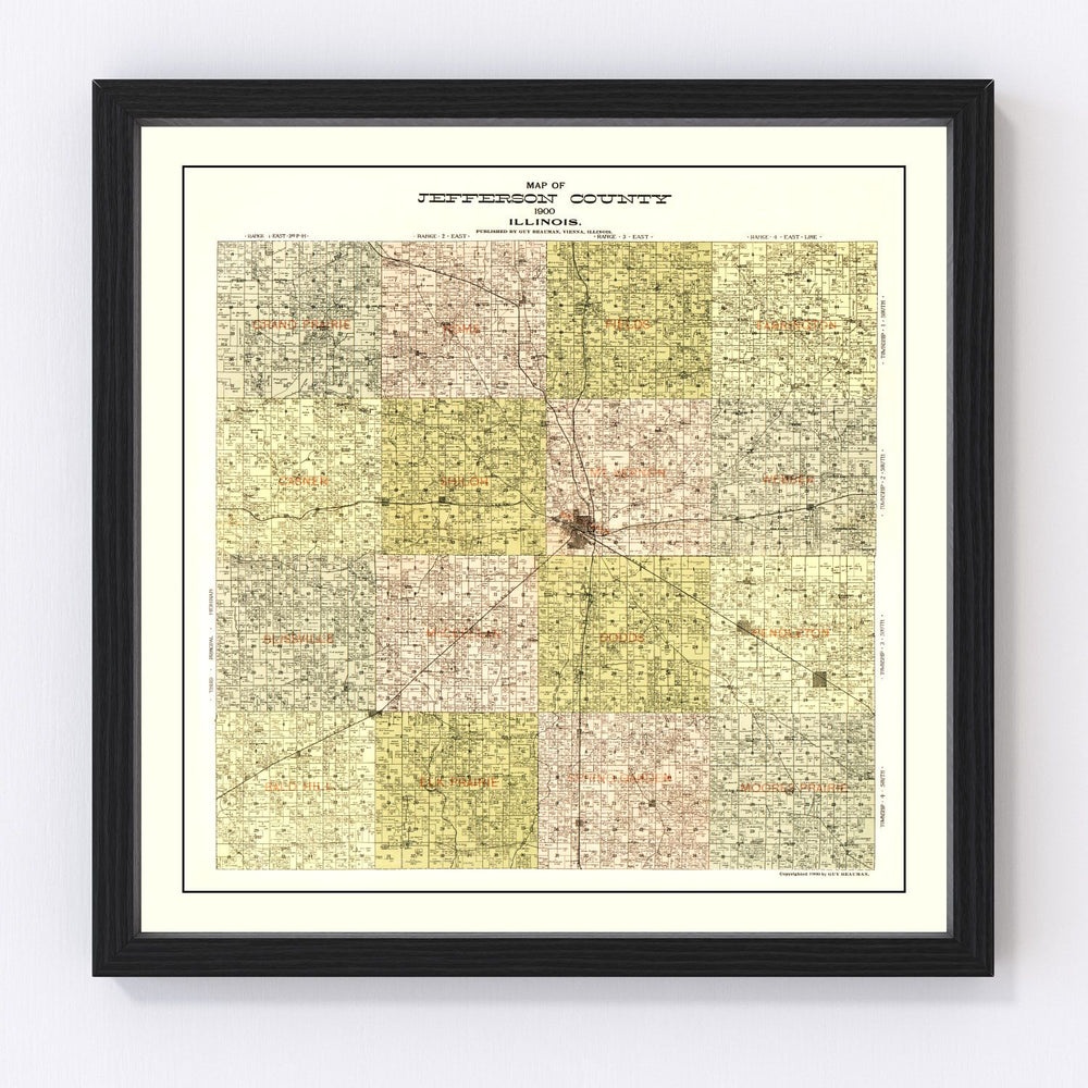 Jefferson County Vintage Map 1900