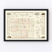Randolph County Vintage Map 1865