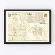 Marion County Vintage Map 1866
