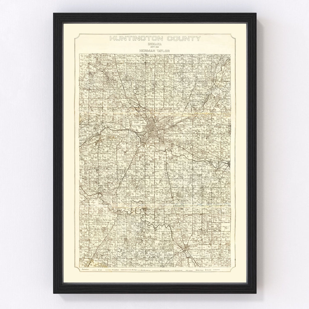 Huntington County Vintage Map 1903