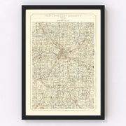 Huntington County Vintage Map 1903