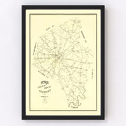 Fayette County Vintage Map 1891