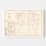 Vintage Map of Livingston Parish, Louisiana 1870