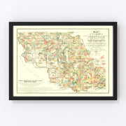 Iberville Parish Vintage Map 1883