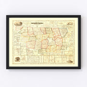 Franklin County Vintage Map 1858