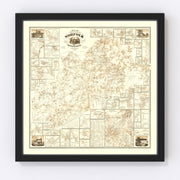 Norfolk County Vintage Map 1858