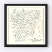Carroll County Vintage Map 1911