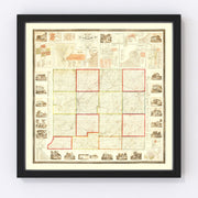 St. Joseph County Vintage Map 1858