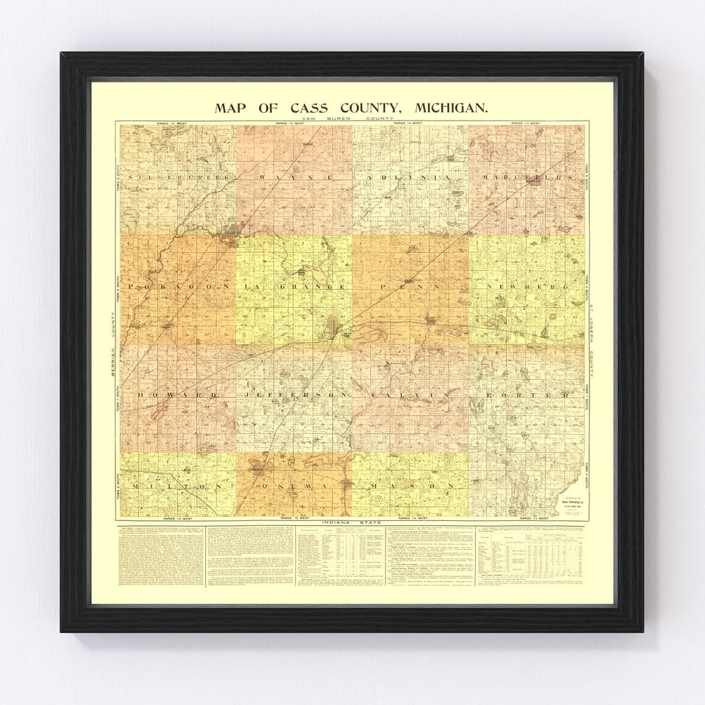 Cass County Vintage Map 1897
