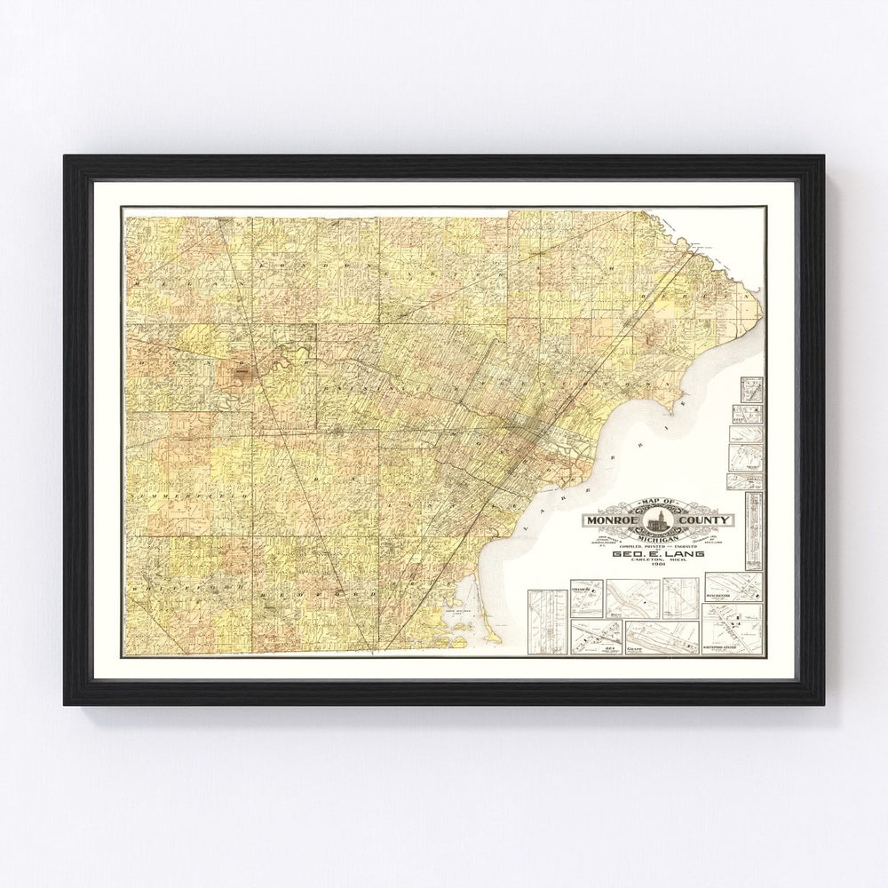 Monroe County Vintage Map 1901