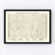 Martin County Vintage Map 1901