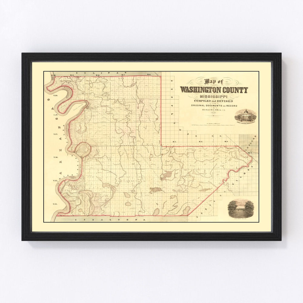 Washington County Vintage Map 1871